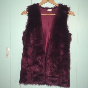 Burgundy vest